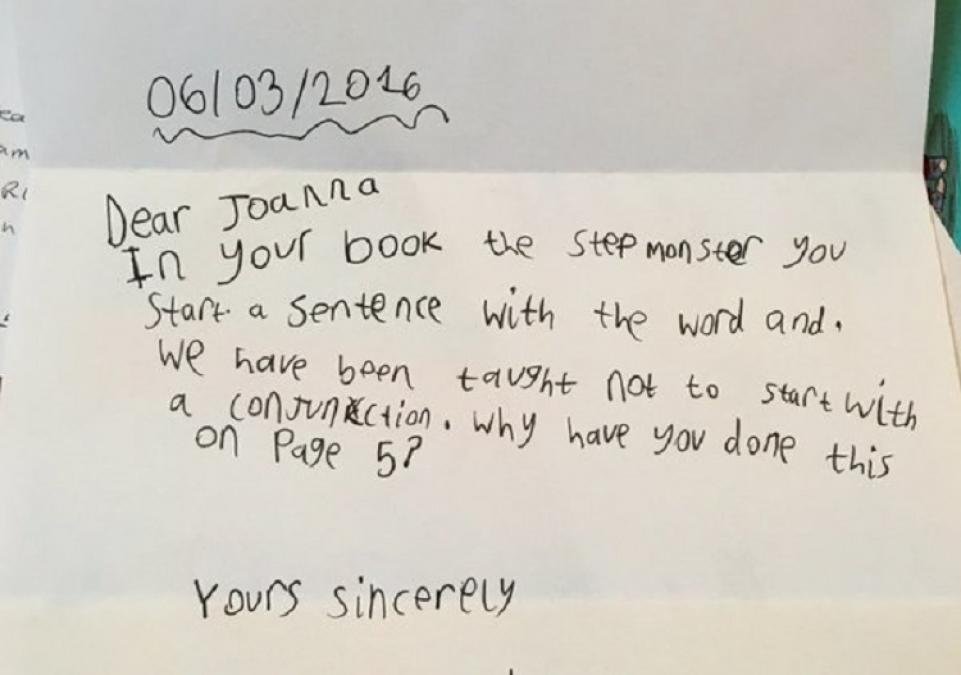 But You Can T Start A Sentence With A Conjunction Primary Pupil Writes To Children S Author Tes News
