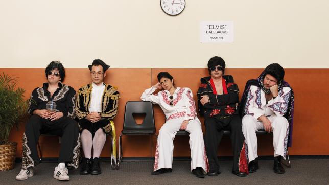 People dressed up as Elvis at an audition - fake news PSHE