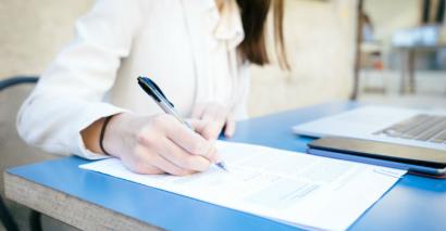 A Candidate Writing A Cover Letter