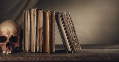 Gothic Literature books on a table