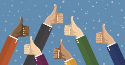 Thumbs Up With Blue Background For The Top 20 Computing Resources